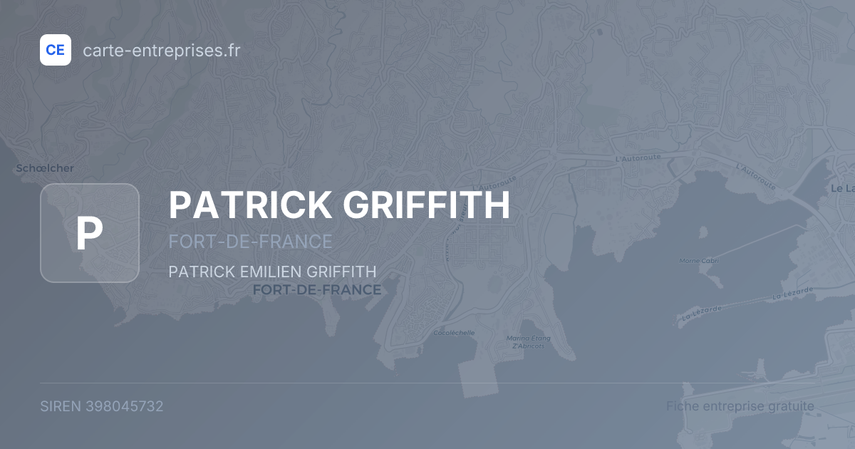 PATRICK GRIFFITH — 398045732 — fiche entreprise
