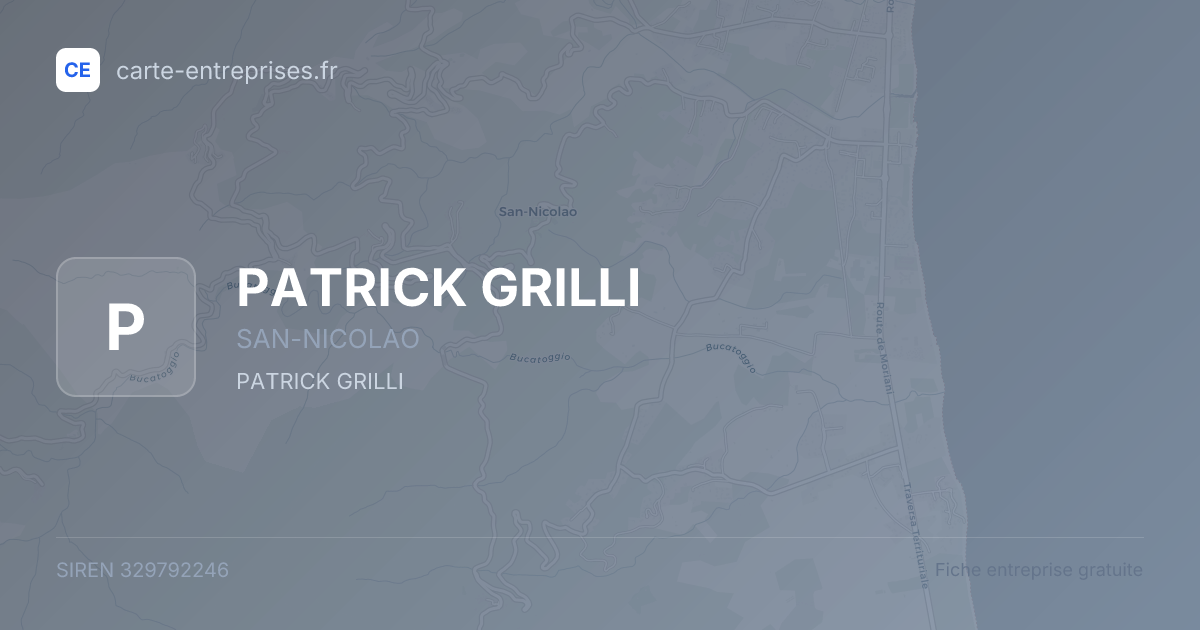PATRICK GRILLI — 329792246 — fiche entreprise