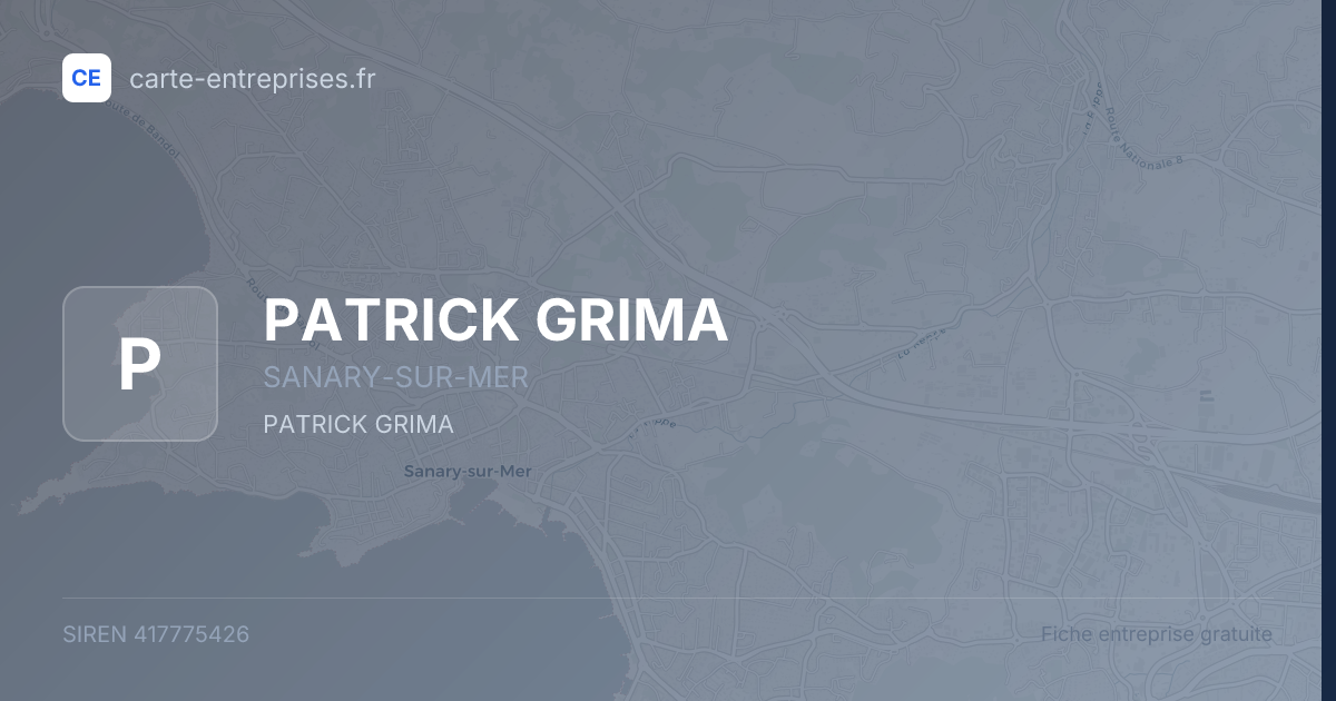 PATRICK GRIMA — 417775426 — fiche entreprise