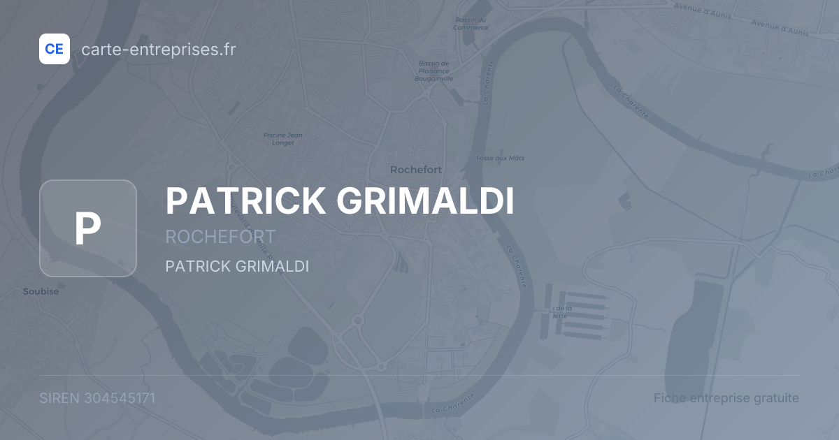PATRICK GRIMALDI — 304545171 — fiche entreprise