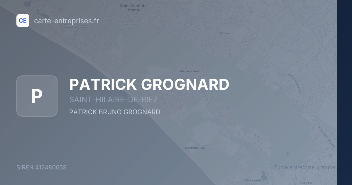PATRICK GROGNARD — 412480659 — fiche entreprise