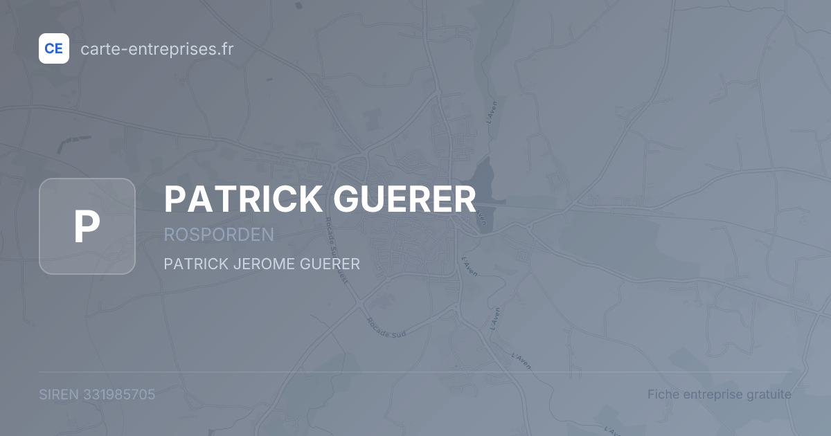 PATRICK GUERER — 331985705 — fiche entreprise