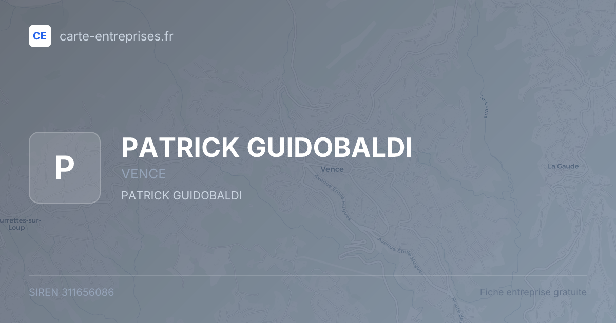 PATRICK GUIDOBALDI — 311656086 — fiche entreprise