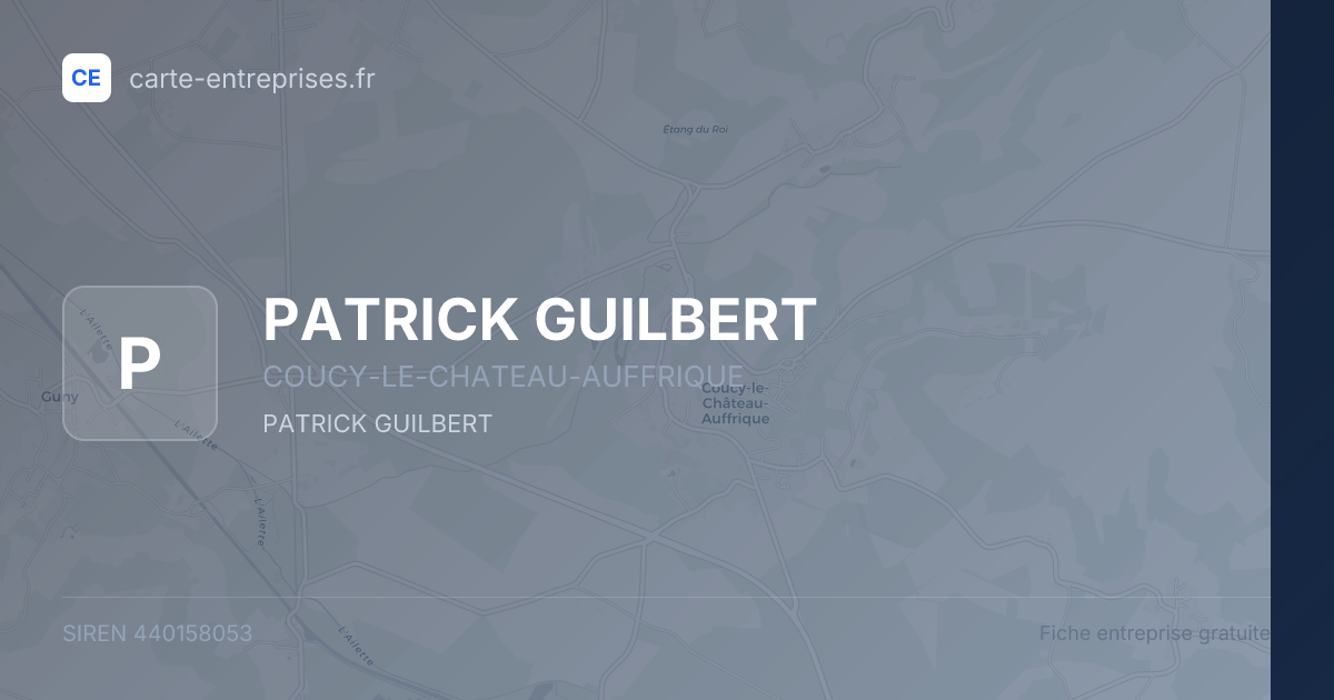 PATRICK GUILBERT — 440158053 — fiche entreprise