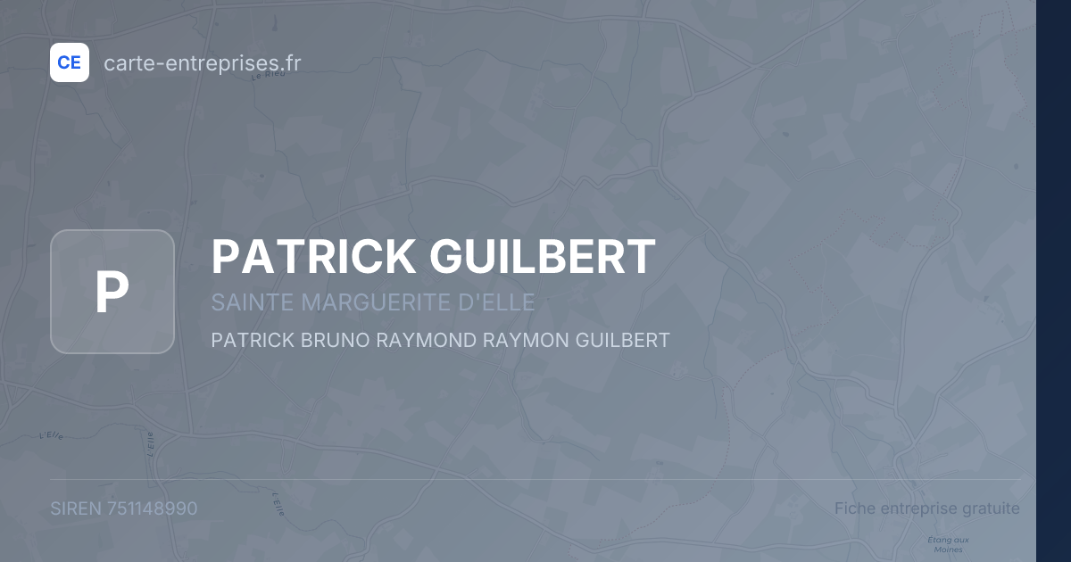 PATRICK GUILBERT — 751148990 — fiche entreprise