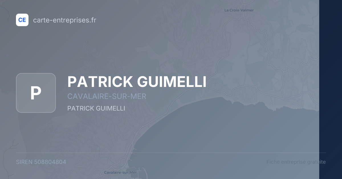 PATRICK GUIMELLI — 508804804 — fiche entreprise