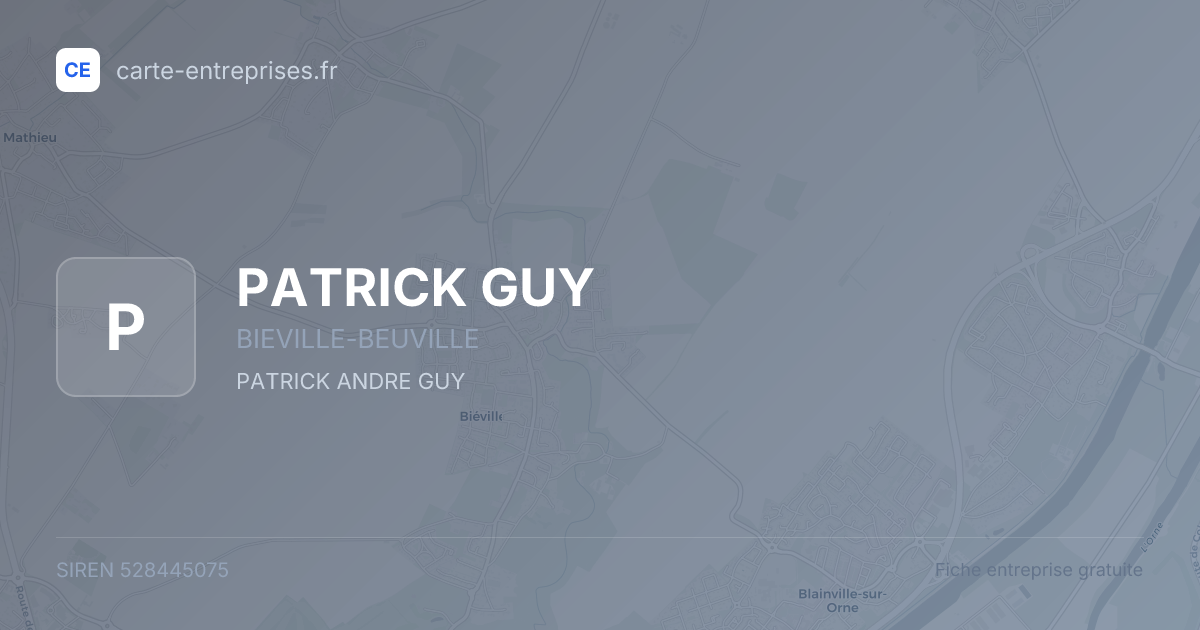 PATRICK GUY — 528445075 — fiche entreprise