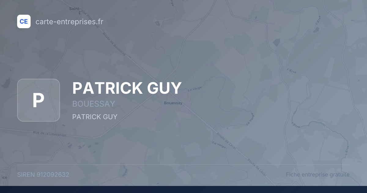 PATRICK GUY — 912092632 — fiche entreprise