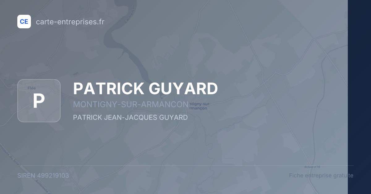 PATRICK GUYARD — 499219103 — fiche entreprise
