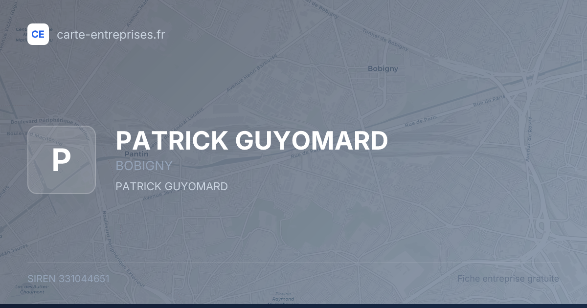 PATRICK GUYOMARD — 331044651 — fiche entreprise
