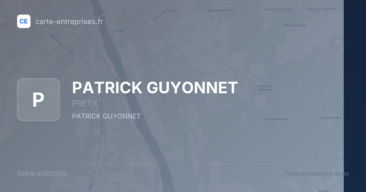 PATRICK GUYONNET — 451091615 — fiche entreprise