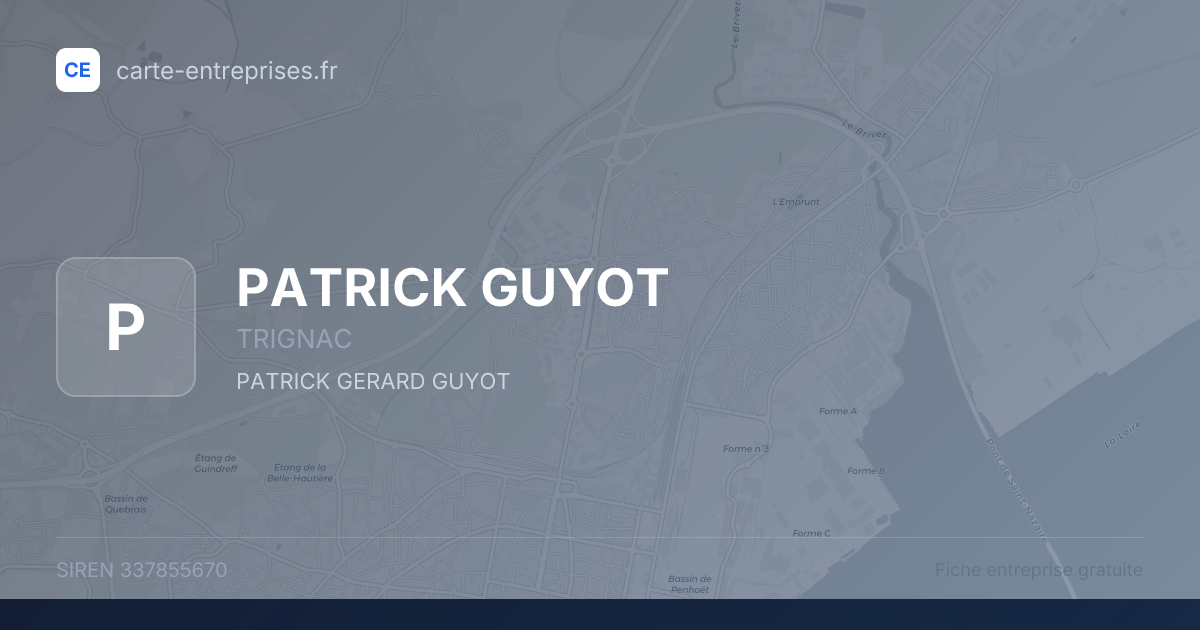 PATRICK GUYOT — 337855670 — fiche entreprise
