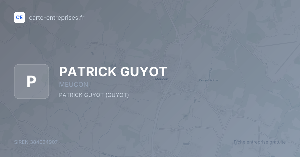 PATRICK GUYOT — 384024907 — fiche entreprise