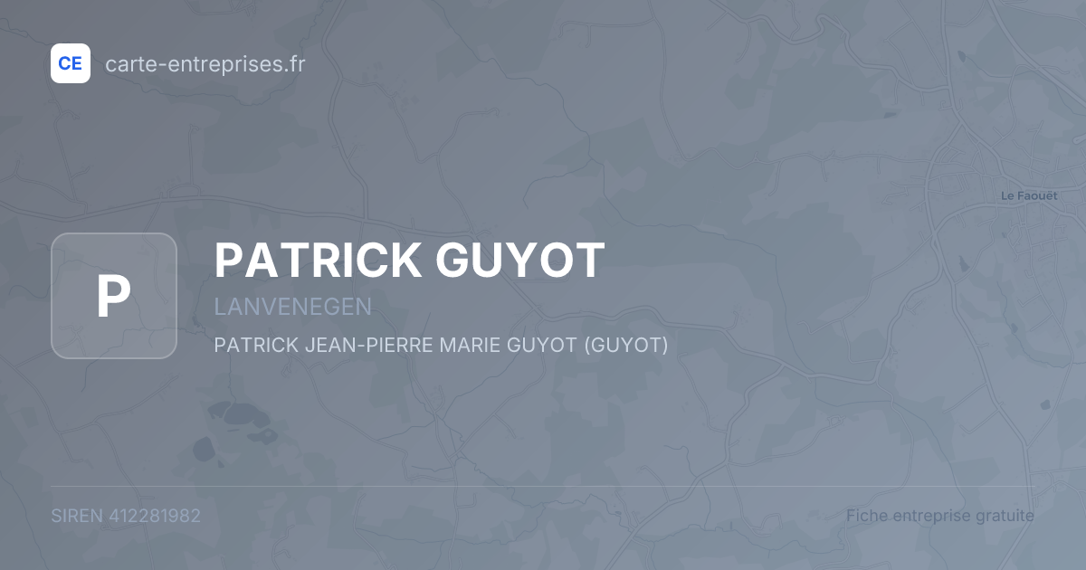 PATRICK GUYOT — 412281982 — fiche entreprise