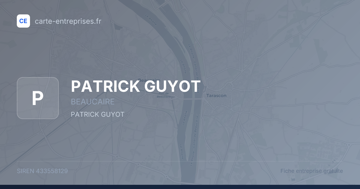 PATRICK GUYOT — 433558129 — fiche entreprise