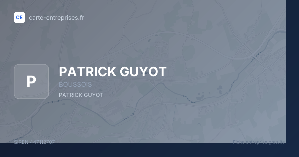 PATRICK GUYOT — 447112707 — fiche entreprise