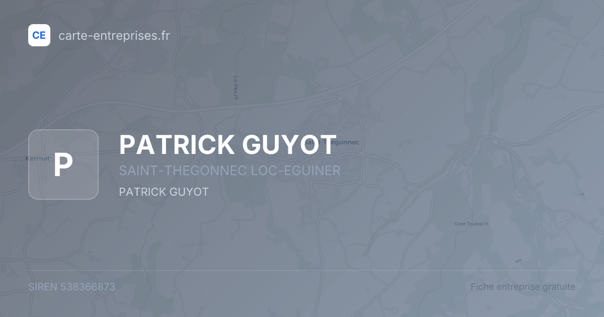 PATRICK GUYOT — 538366873 — fiche entreprise