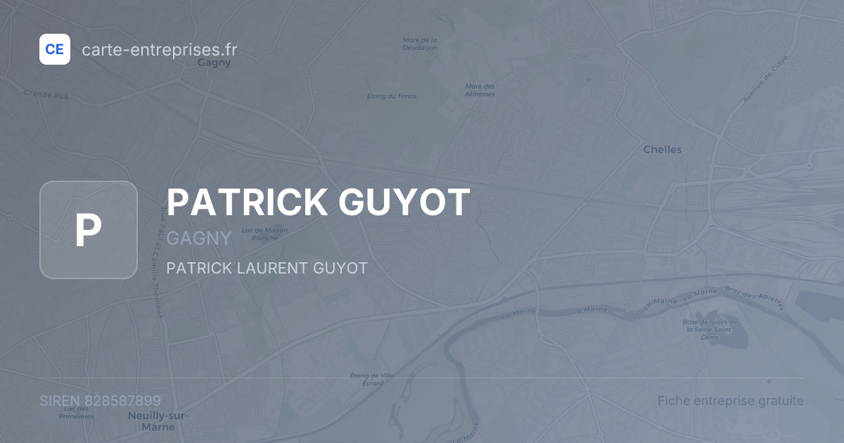 PATRICK GUYOT — 828587899 — fiche entreprise