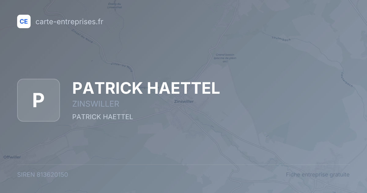 PATRICK HAETTEL — 813620150 — fiche entreprise