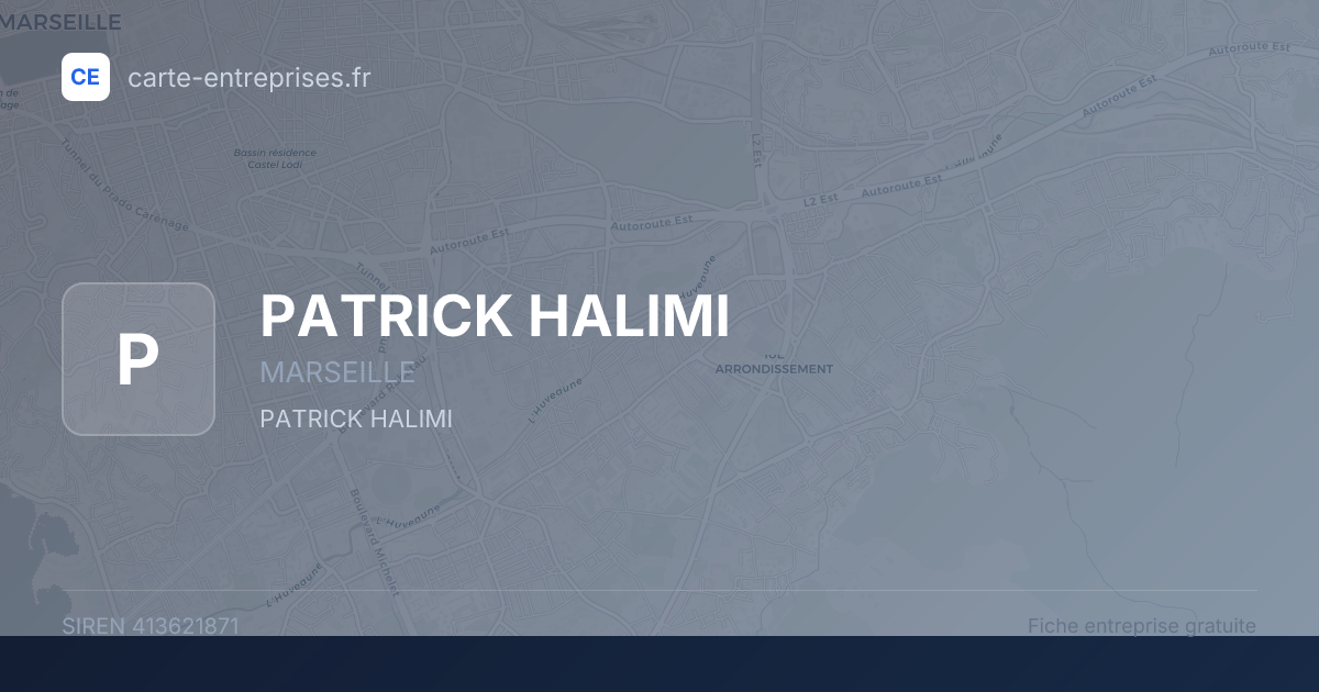 PATRICK HALIMI — 413621871 — fiche entreprise