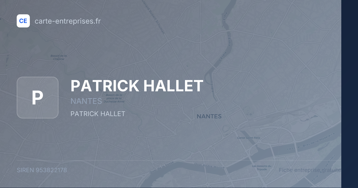 PATRICK HALLET — 953822178 — fiche entreprise