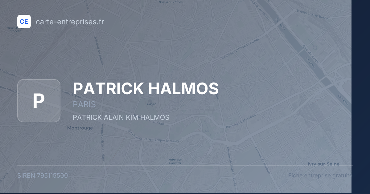PATRICK HALMOS — 795115500 — fiche entreprise