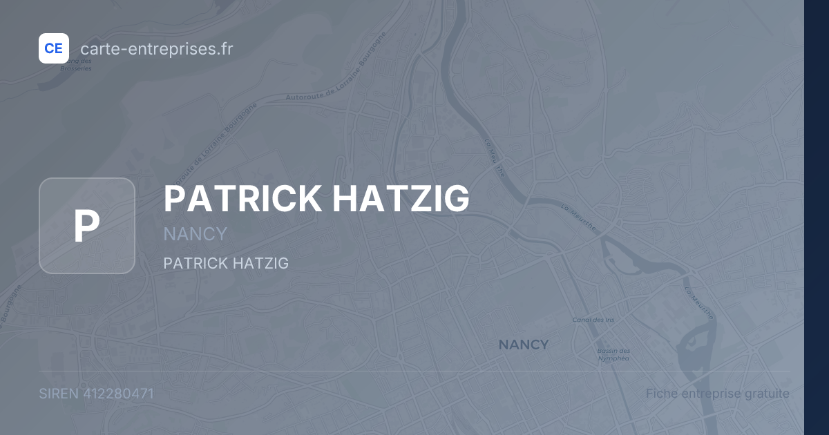 PATRICK HATZIG — 412280471 — fiche entreprise