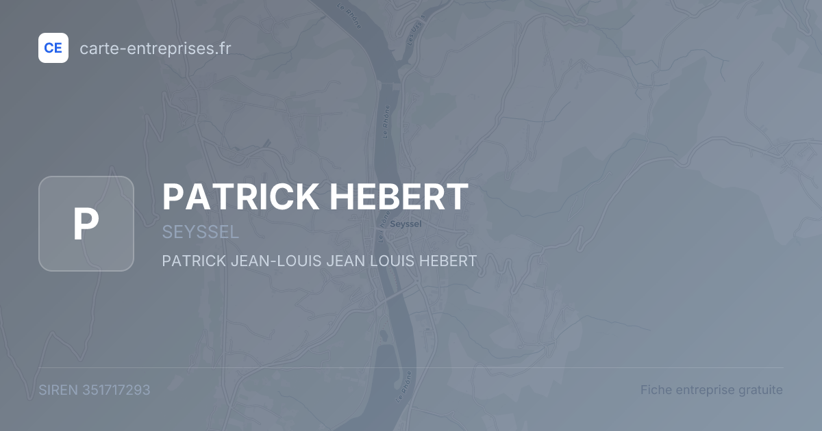 PATRICK HEBERT — 351717293 — fiche entreprise