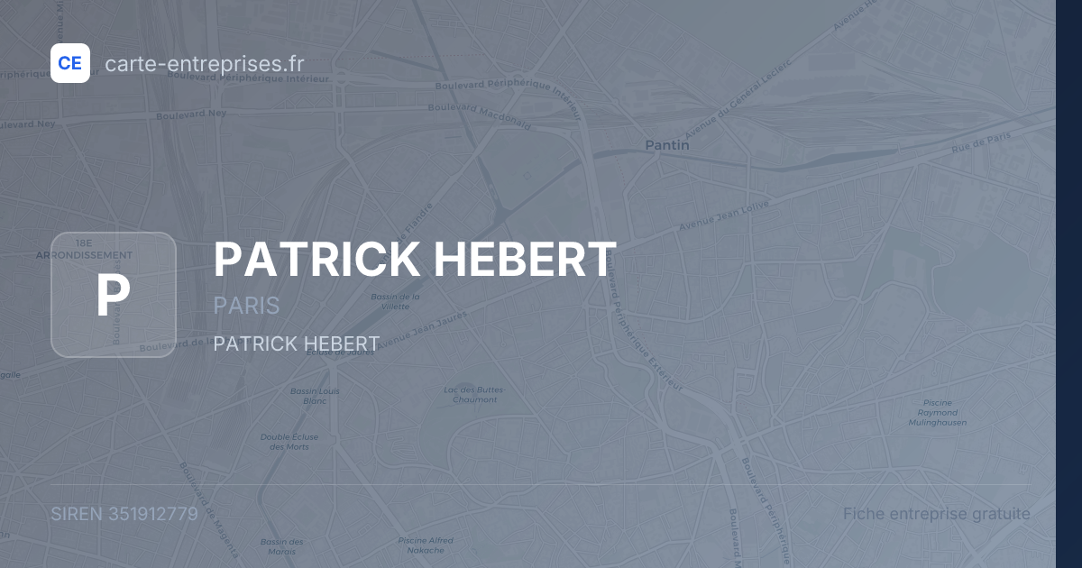 PATRICK HEBERT — 351912779 — fiche entreprise