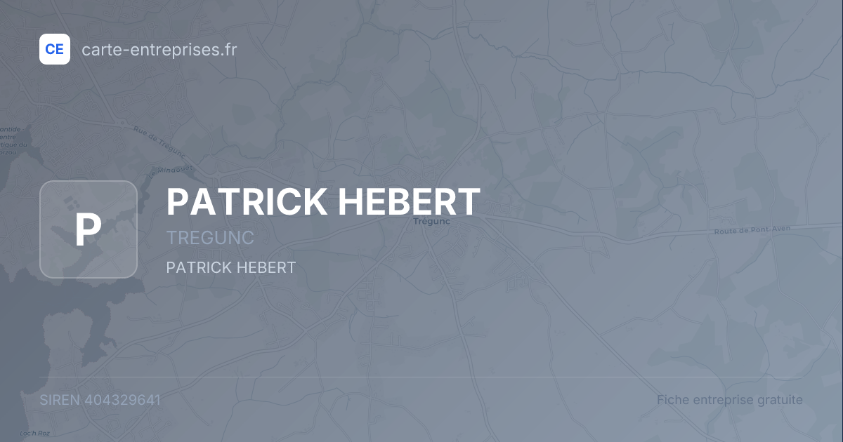 PATRICK HEBERT — 404329641 — fiche entreprise