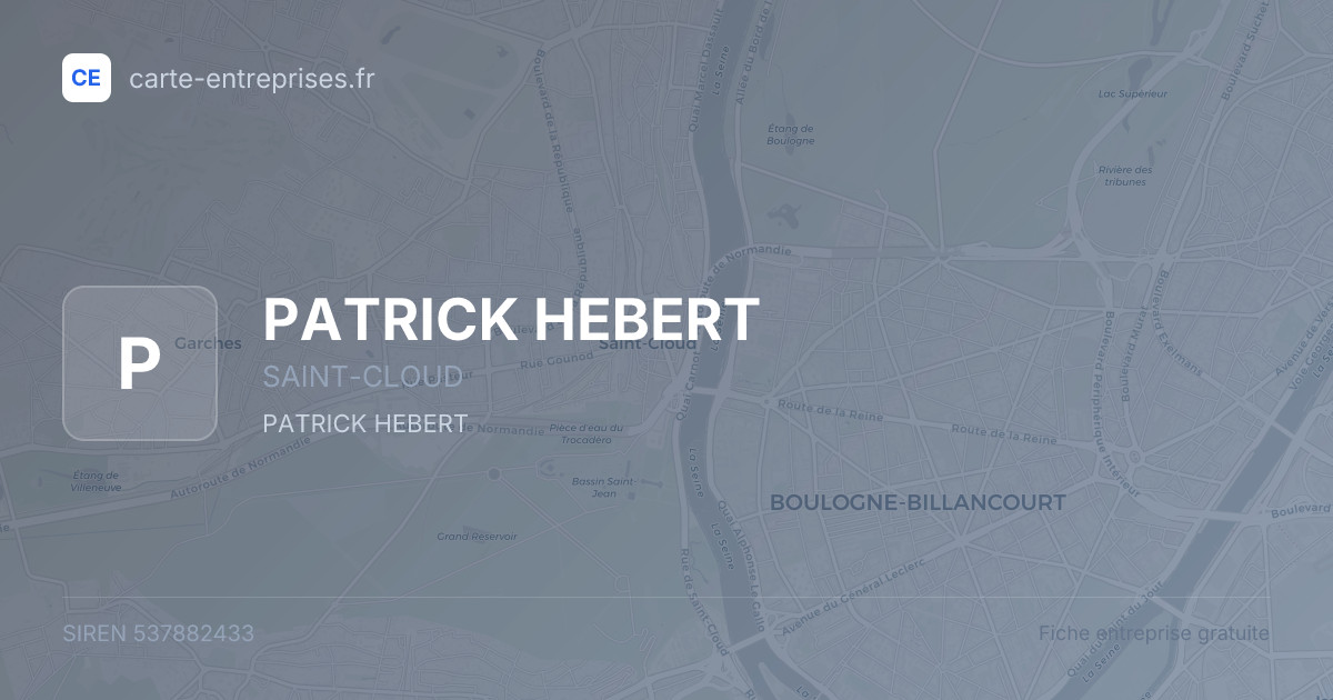 PATRICK HEBERT — 537882433 — fiche entreprise