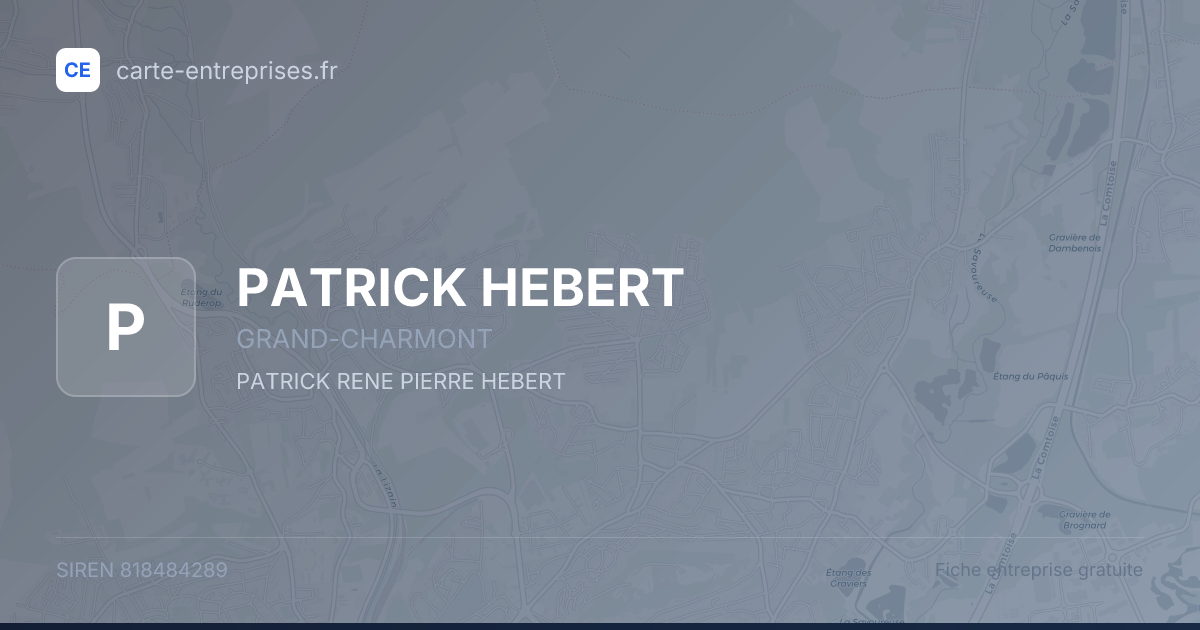 PATRICK HEBERT — 818484289 — fiche entreprise