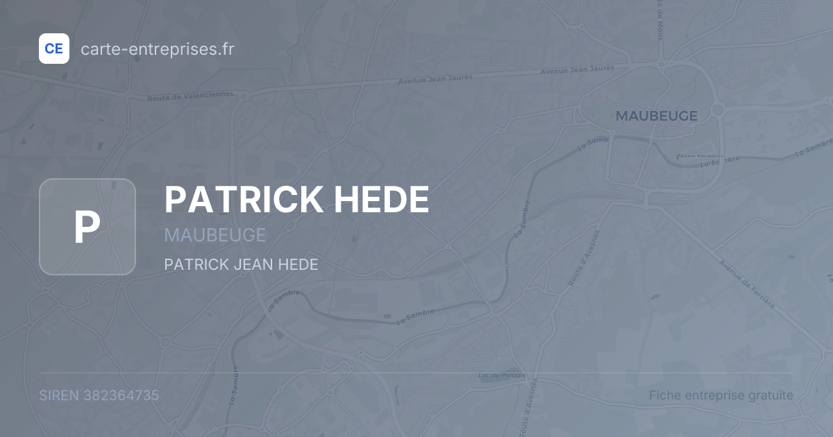PATRICK HEDE — 382364735 — fiche entreprise