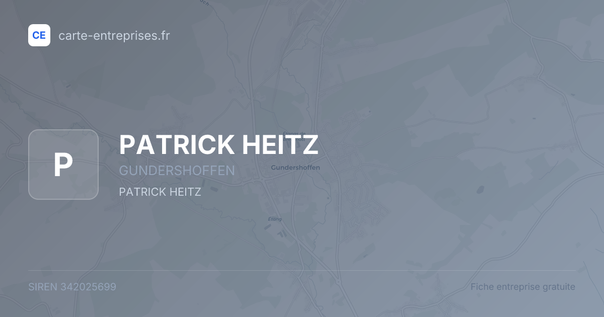 PATRICK HEITZ — 342025699 — fiche entreprise