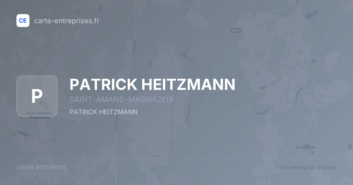PATRICK HEITZMANN — 400591285 — fiche entreprise