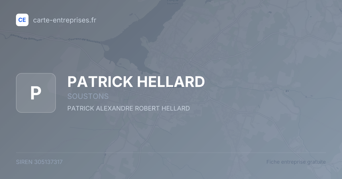 PATRICK HELLARD — 305137317 — fiche entreprise