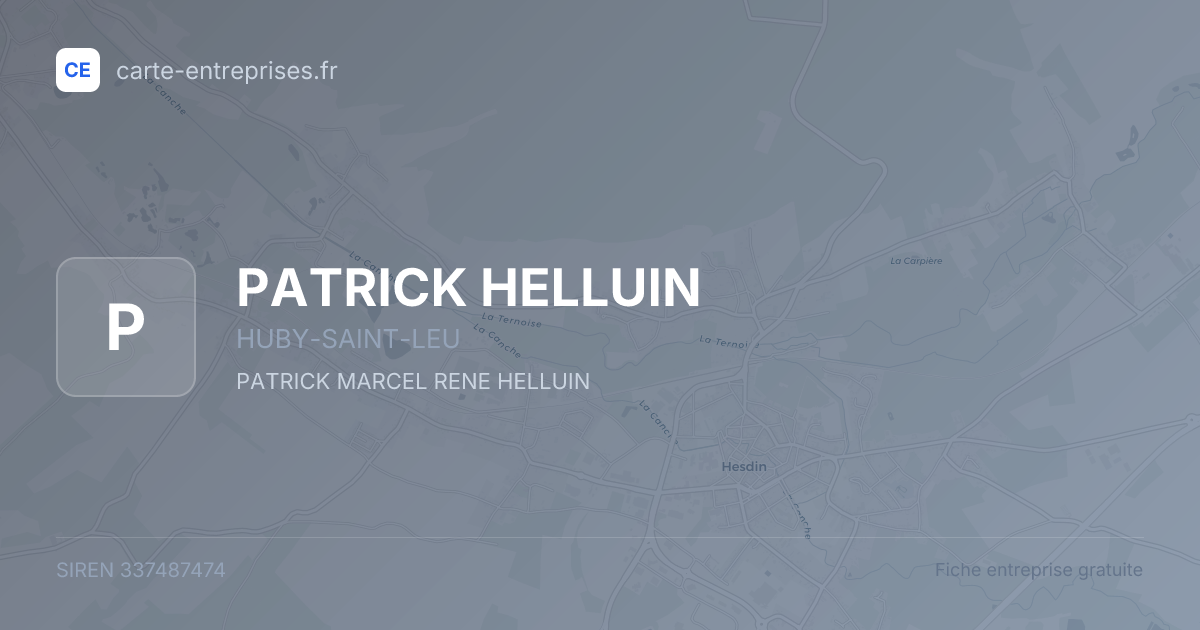 PATRICK HELLUIN — 337487474 — fiche entreprise