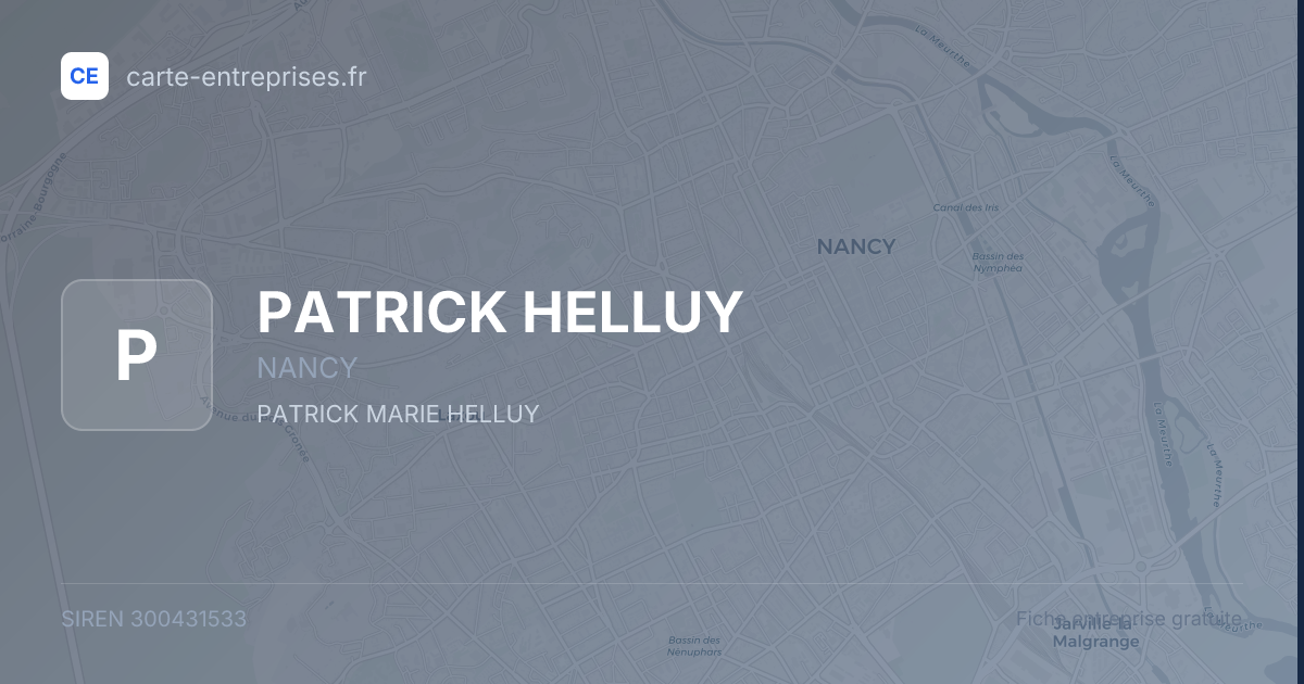 PATRICK HELLUY — 300431533 — fiche entreprise