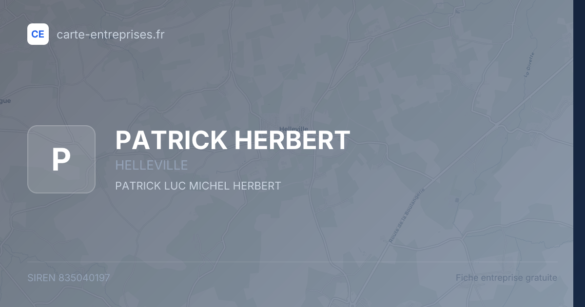 PATRICK HERBERT — 835040197 — fiche entreprise