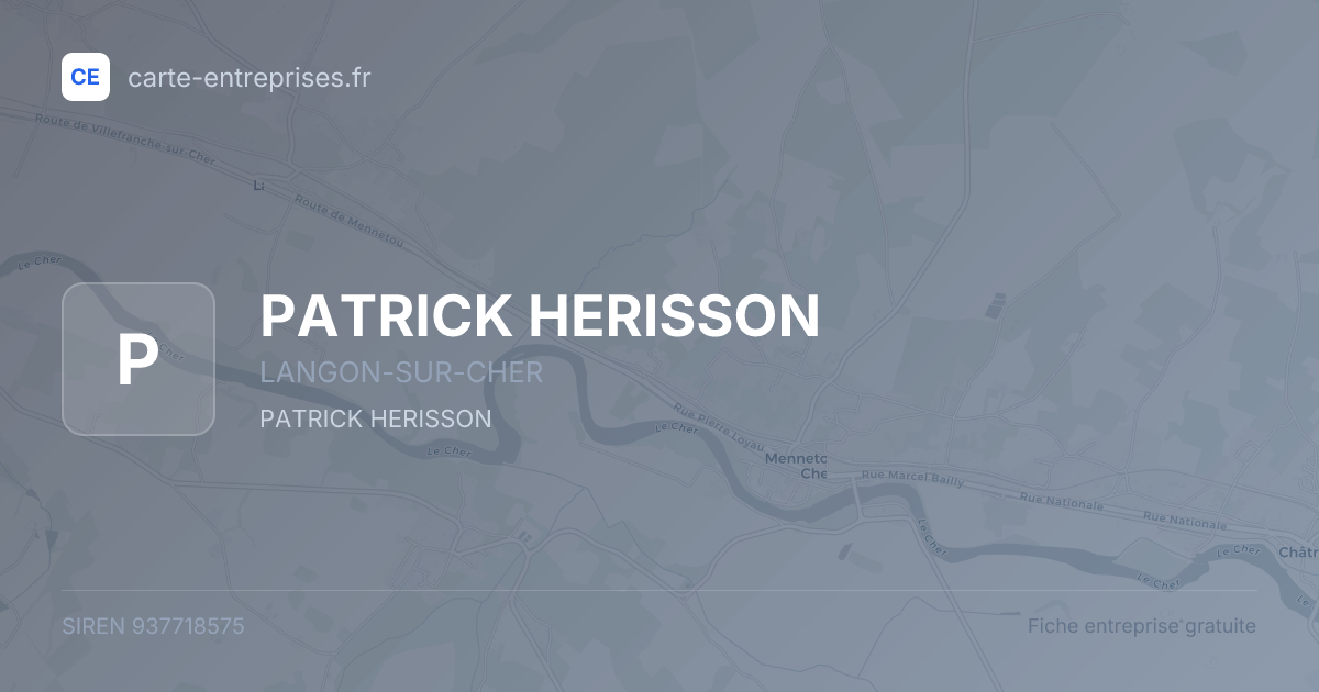 PATRICK HERISSON — 937718575 — fiche entreprise