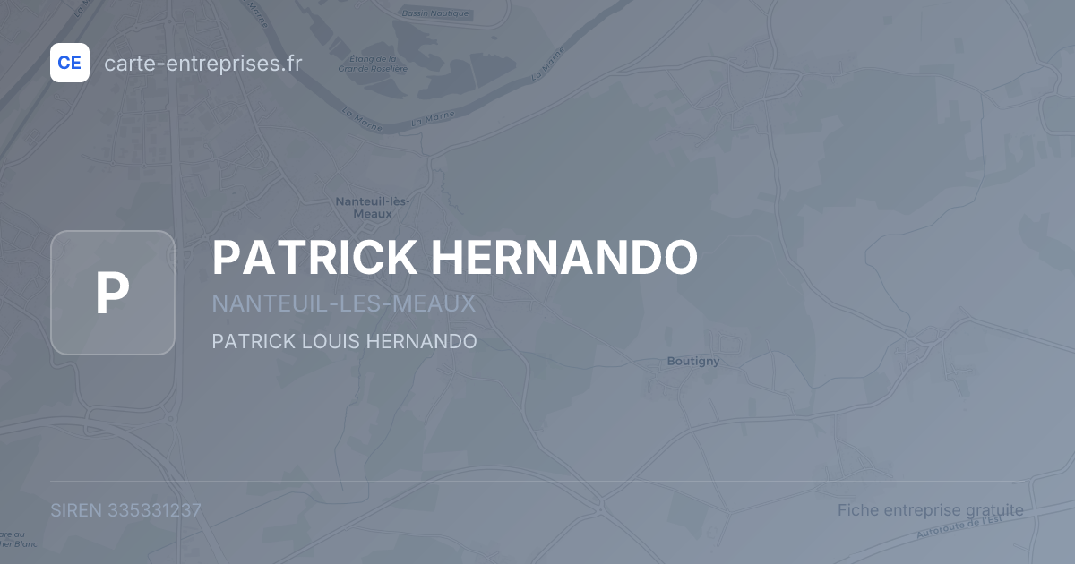 PATRICK HERNANDO — 335331237 — fiche entreprise