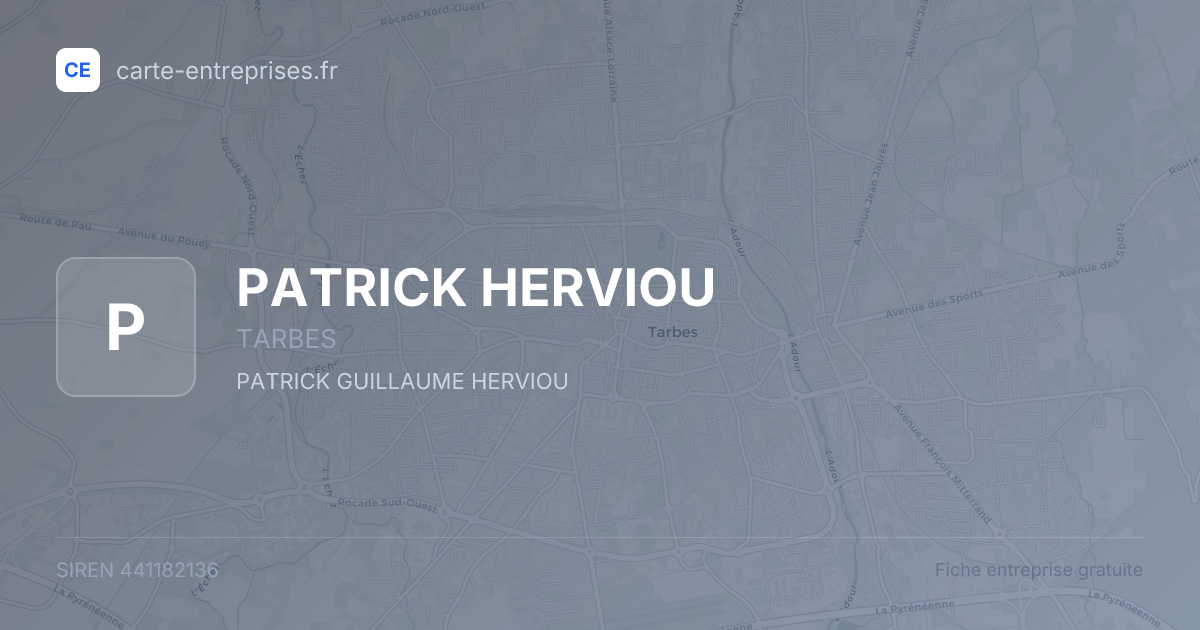 PATRICK HERVIOU — 441182136 — fiche entreprise