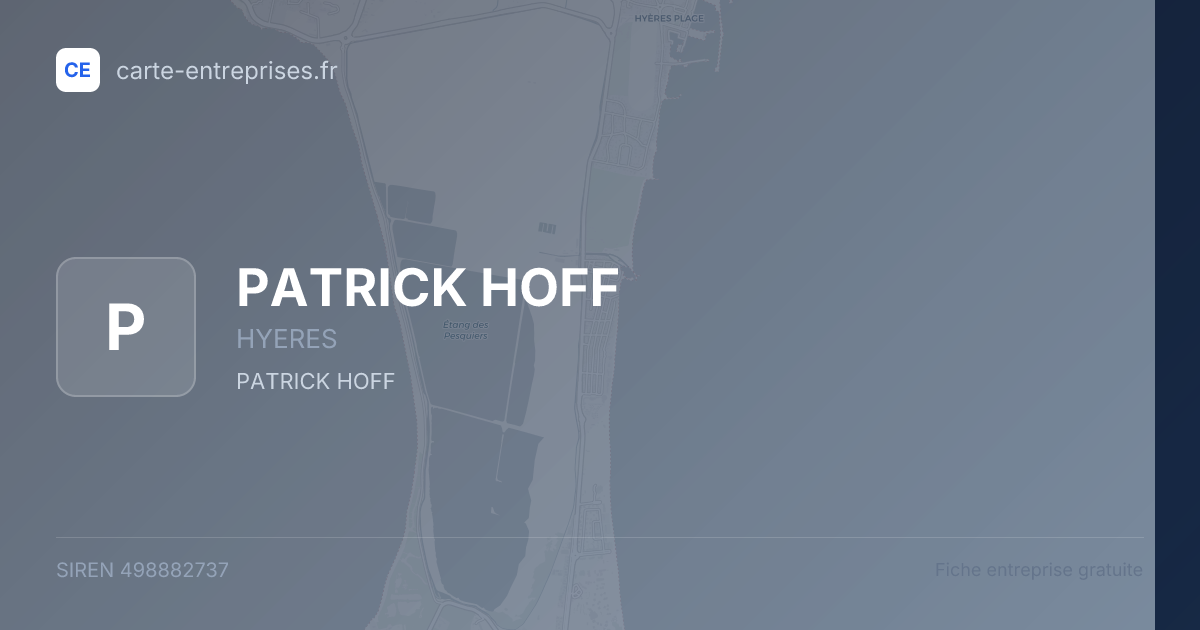 PATRICK HOFF — 498882737 — fiche entreprise