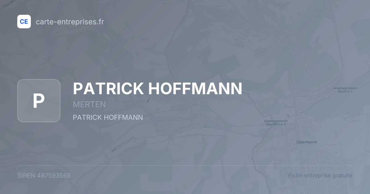 PATRICK HOFFMANN — 487593568 — fiche entreprise
