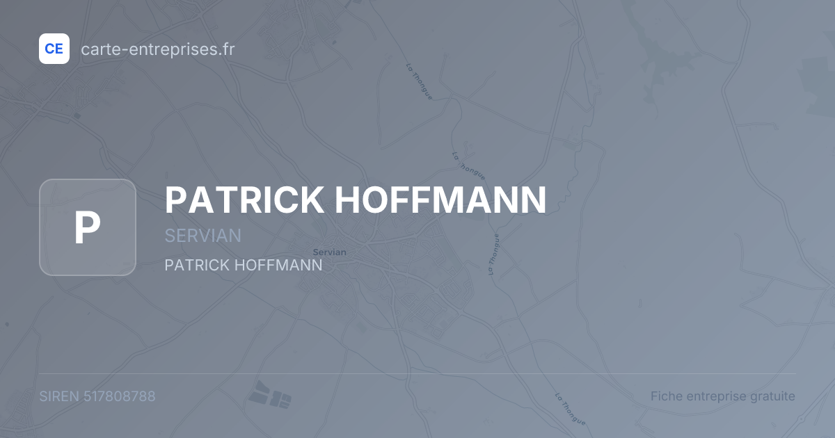 PATRICK HOFFMANN — 517808788 — fiche entreprise