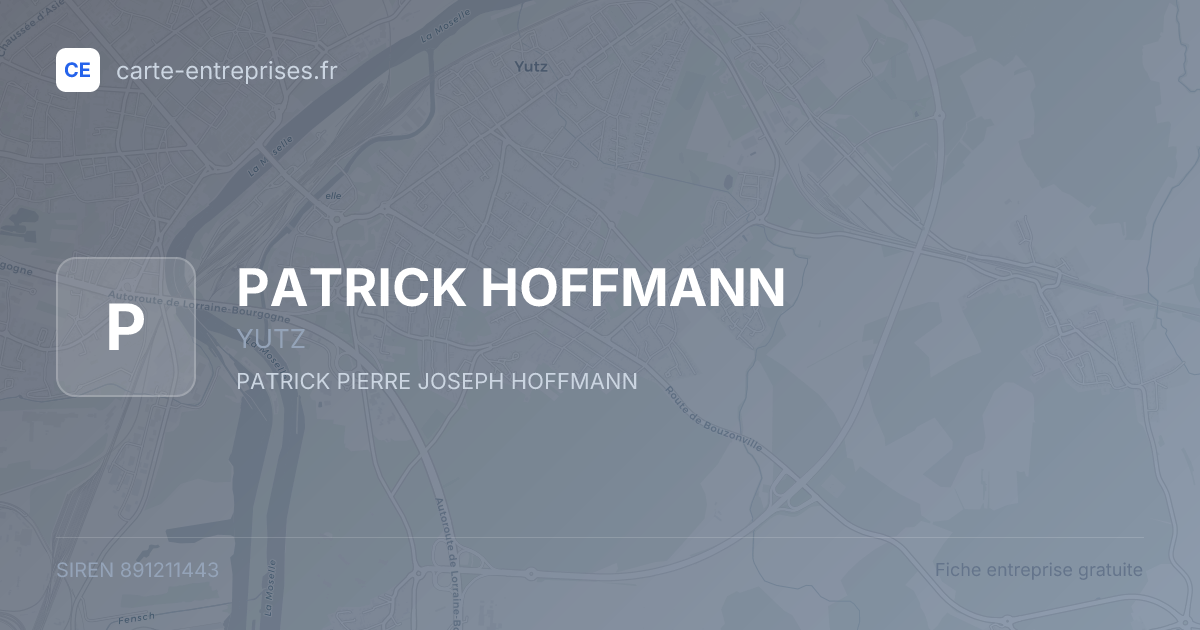 PATRICK HOFFMANN — 891211443 — fiche entreprise