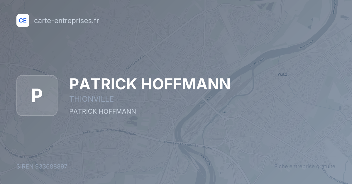 PATRICK HOFFMANN — 933688897 — fiche entreprise