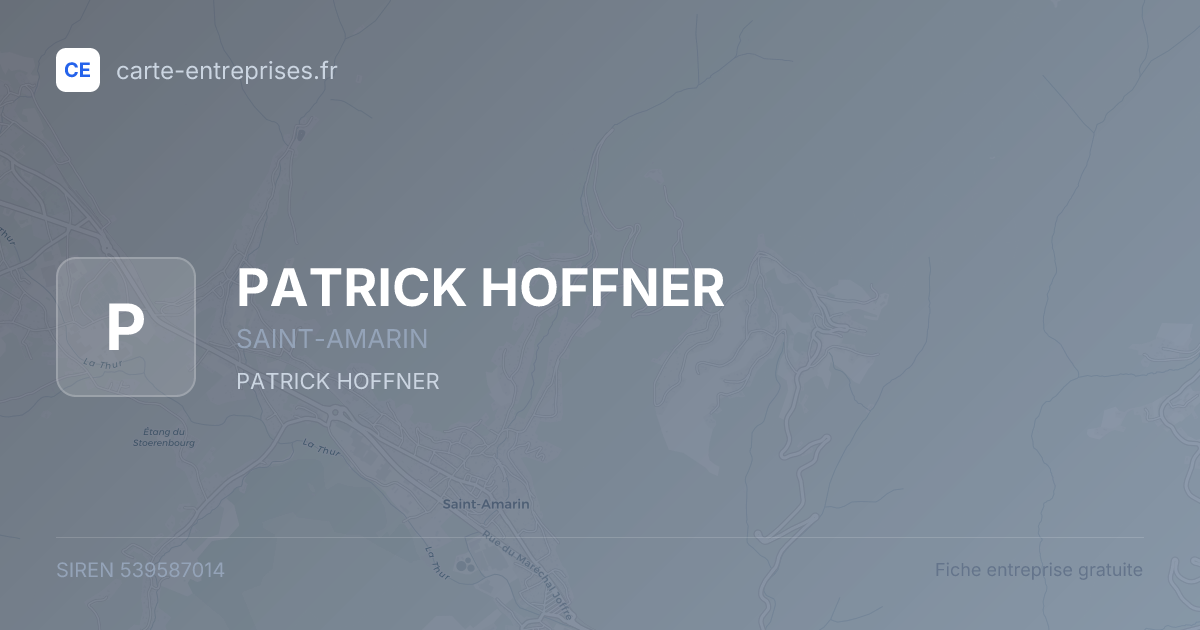 PATRICK HOFFNER — 539587014 — fiche entreprise