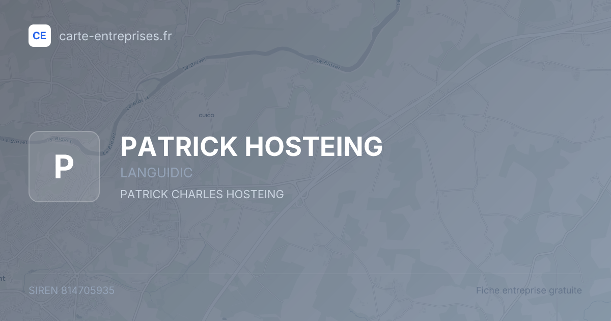 PATRICK HOSTEING — 814705935 — fiche entreprise
