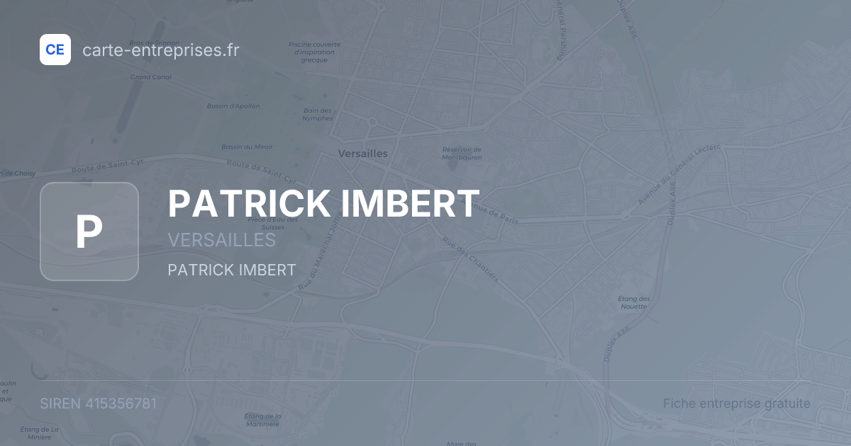 PATRICK IMBERT — 415356781 — fiche entreprise